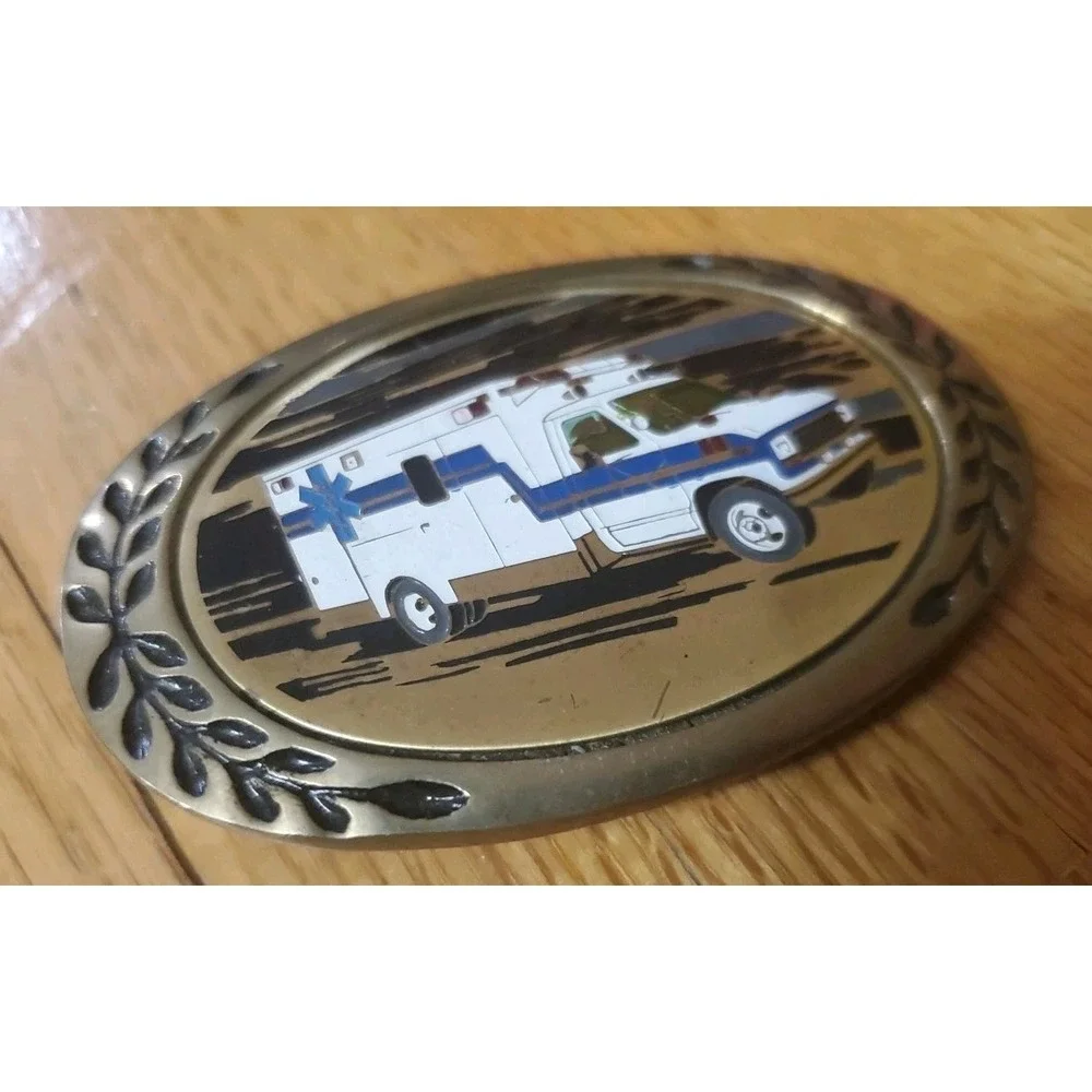 Heritage Buckles Solid Brass‎ Ambulance Belt Buckle